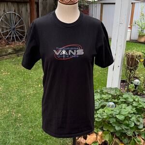 Vans Off The Wall Global Movement T-shirt Black Red White Blue Women's Size S